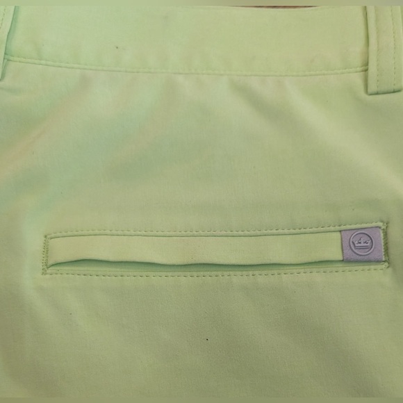Peter Millar Mens Golf Shorts 
36” waist 9” inseam 
Lime Green - Picture 3 of 7